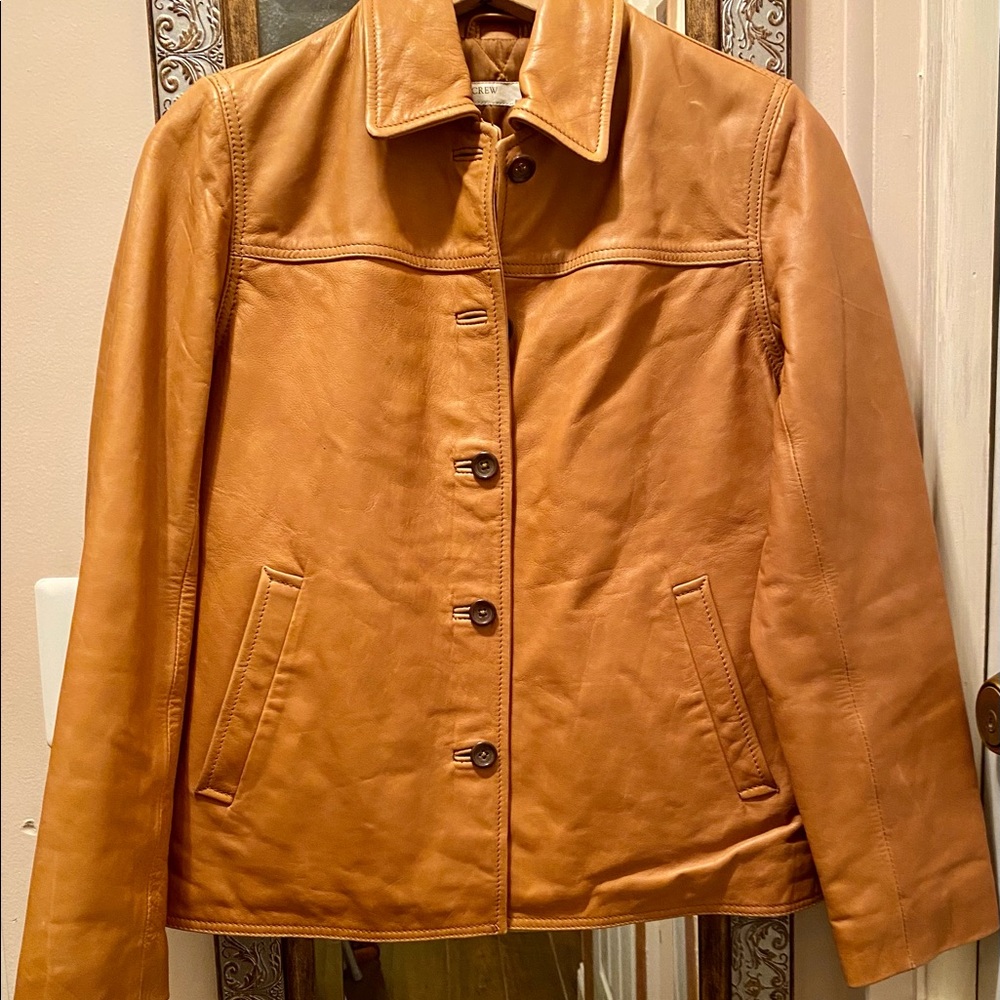 J Crew Button up Leather